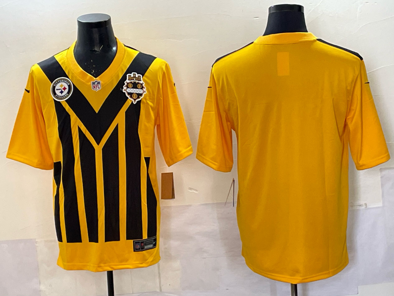 MenPittsburgh Steelers blank yellow Nike NFL  2025 Jersey 05->pittsburgh steelers->NFL Jersey